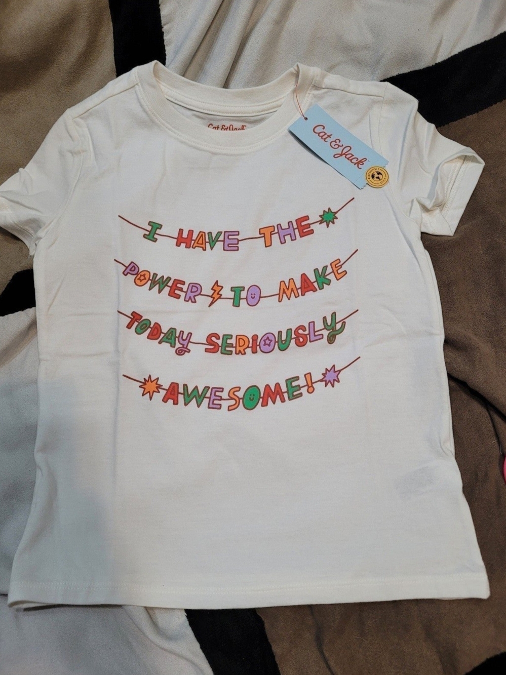 NWT Cat & Jack "Power to Make Today Awesome" Graphic Tee (Sizes 4-5 & 8-10)